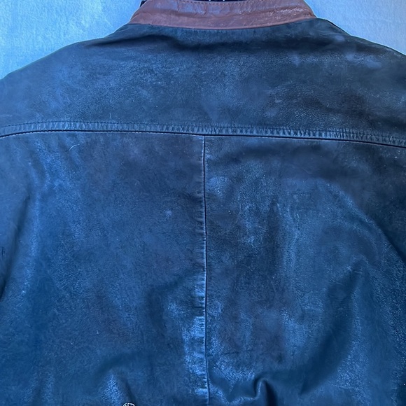 LonePine unisex black leather jacket with design W=M. M=S - Picture 9 of 10